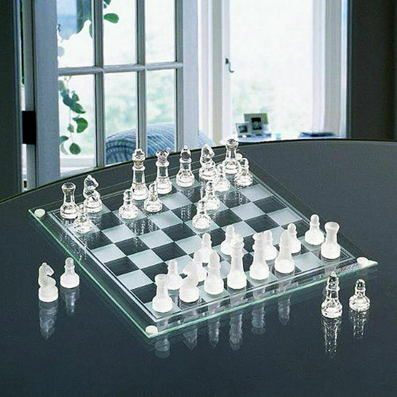 Elegant Glass Chess Set for Enthusiasts and Collectors