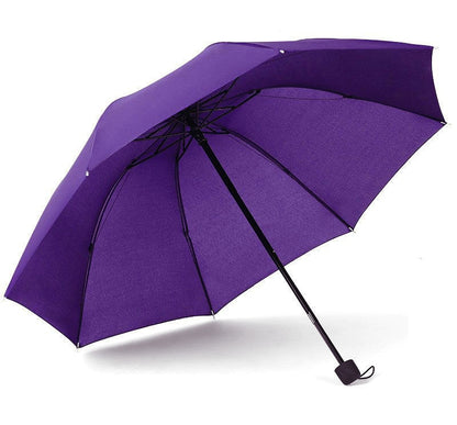 Compact Windproof Rain and Shine Umbrella Purple