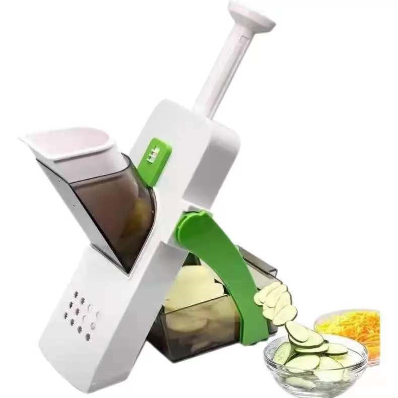 Effortless Mandoline Slicer Food Processor Vegetable Dicer Kitchen Chopper Green