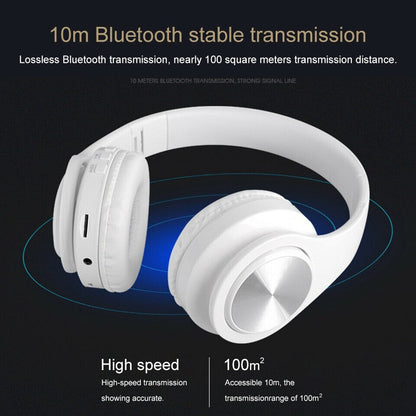 3D Stereo Noise Reduction Bluetooth Wireless Headphones White