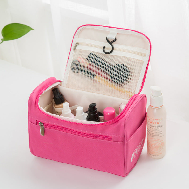 Hanging Travel Toiletry Bag Organizer for Women and Men Pink