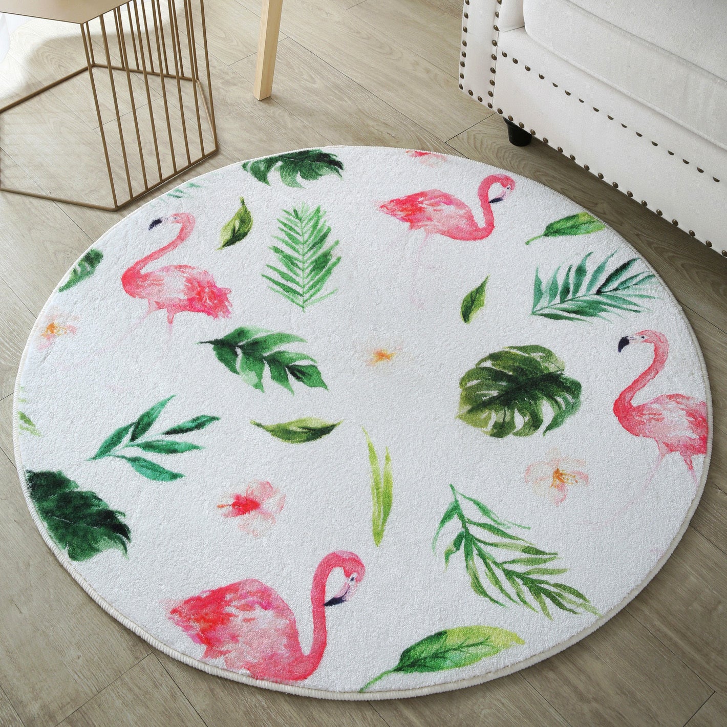 Infinity Round Tropical Luxury Plush Comfort Rug