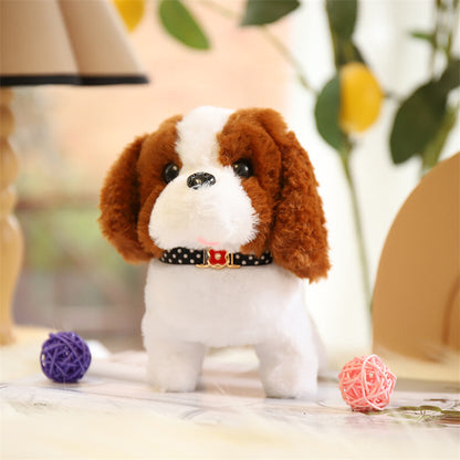 Realistic Walking Barking Plush Puppy Dog Toy for Kids