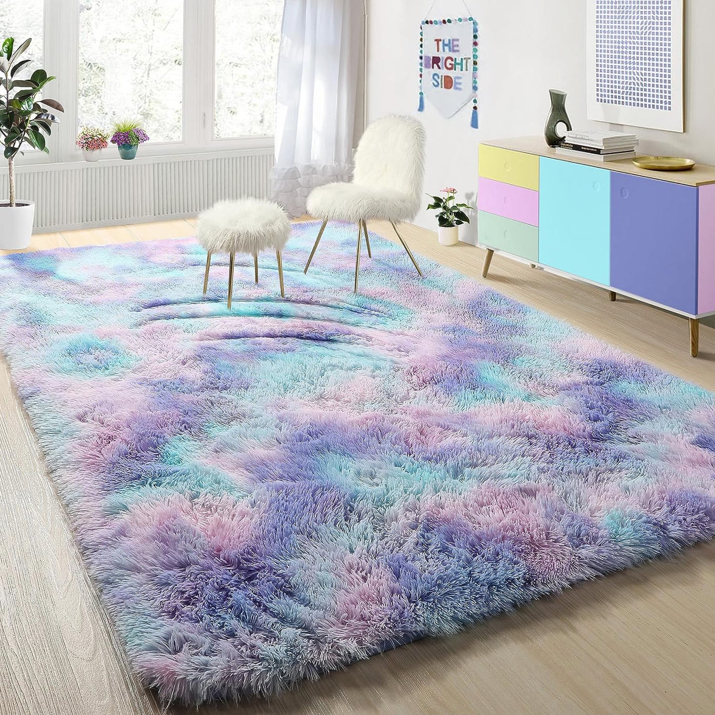 XL 300 x 200 Dreamy Shag Rug Soft and Cozy Purple