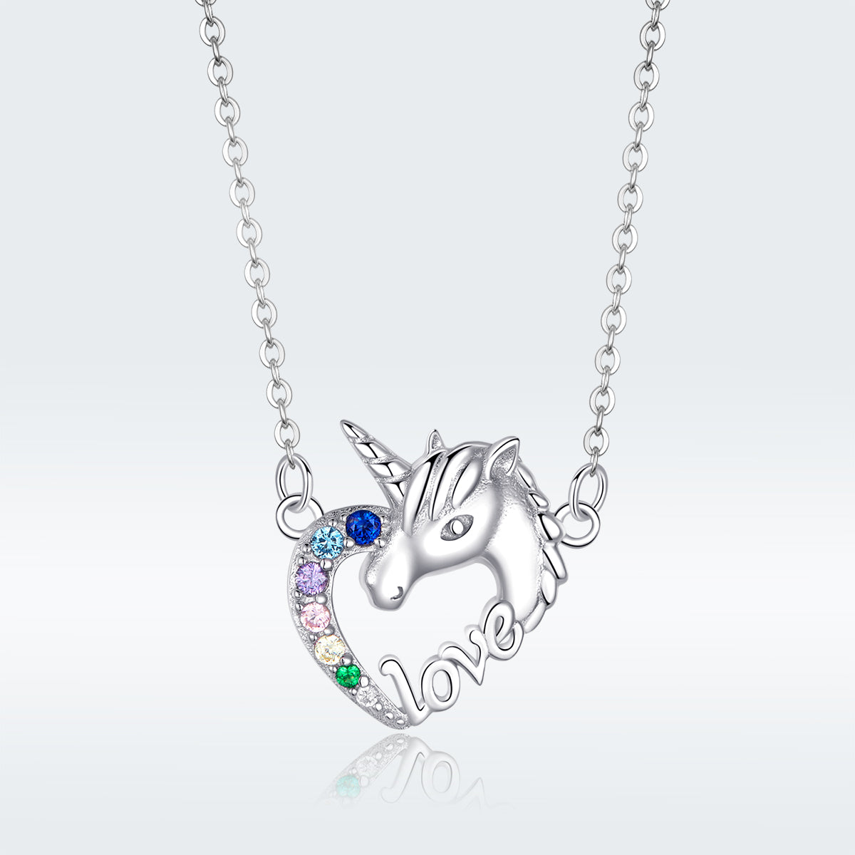 Sterling Silver Unicorn Necklace Magical Jewelry Gift