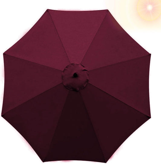 10ft Patio Umbrella Replacement Canopy 8 Ribs Outdoor Shade Maroon