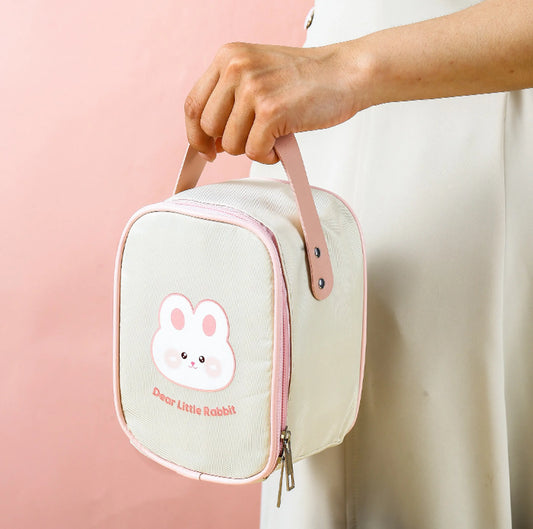 Cute Rabbit Insulated Thermal Lunch Bag Portable Food Storage Tote