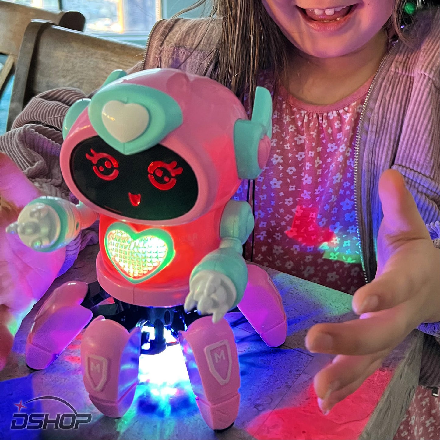 Dancing Robot Toy for Kids Interactive and Fun Pink