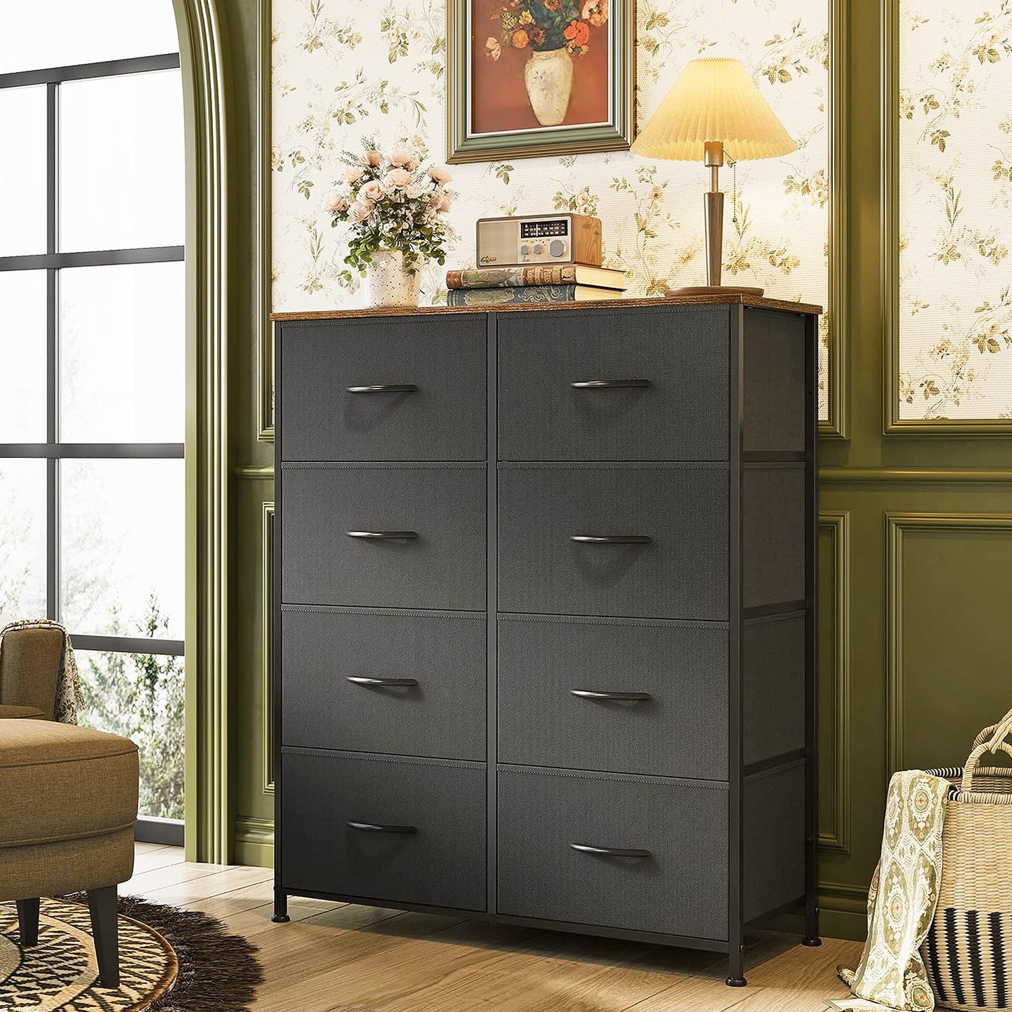 Spacious 8-Drawer Dresser Chest Storage Organizer Unit