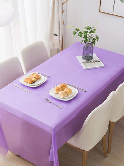 Large Rectangle Party Tablecloth Perfect for Events and Celebrations Purple