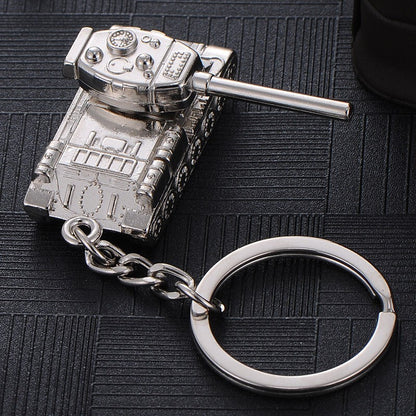 Miniature 3D Tank Keychain Metal Keyring for Military Enthusiasts