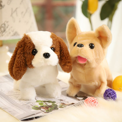 Realistic Walking Barking Plush Puppy Dog Toy for Kids