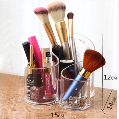 Acrylic Makeup Brush Holder Cosmetic Organizer for Vanity and Desktop