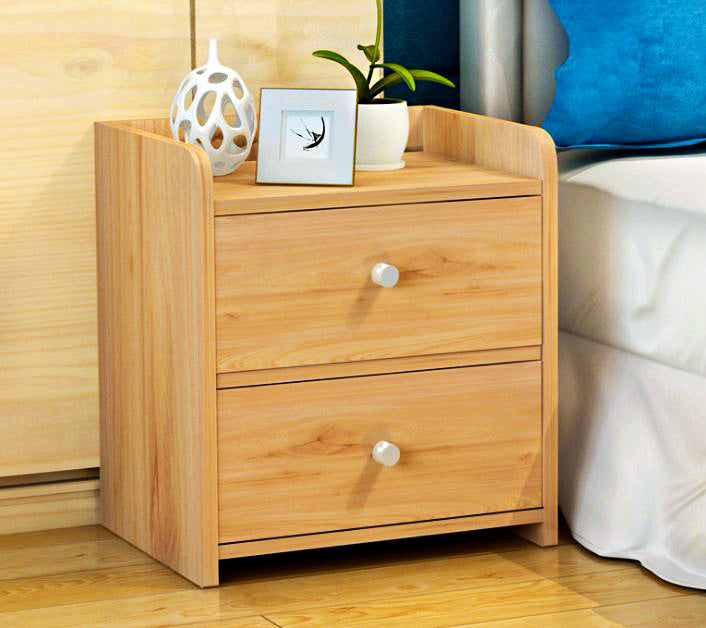 Natural Oak Bedside Table Chest of Drawers for Bedroom Storage