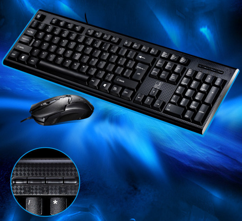 Ergonomic Office Wired Keyboard and Mouse Combo Set for Professional Use