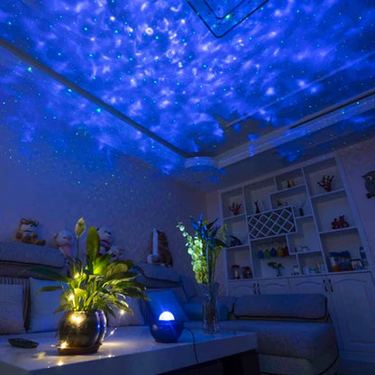 Starry Night LED Projector Lamp Bluetooth Speaker Night Light for Kids and Adults