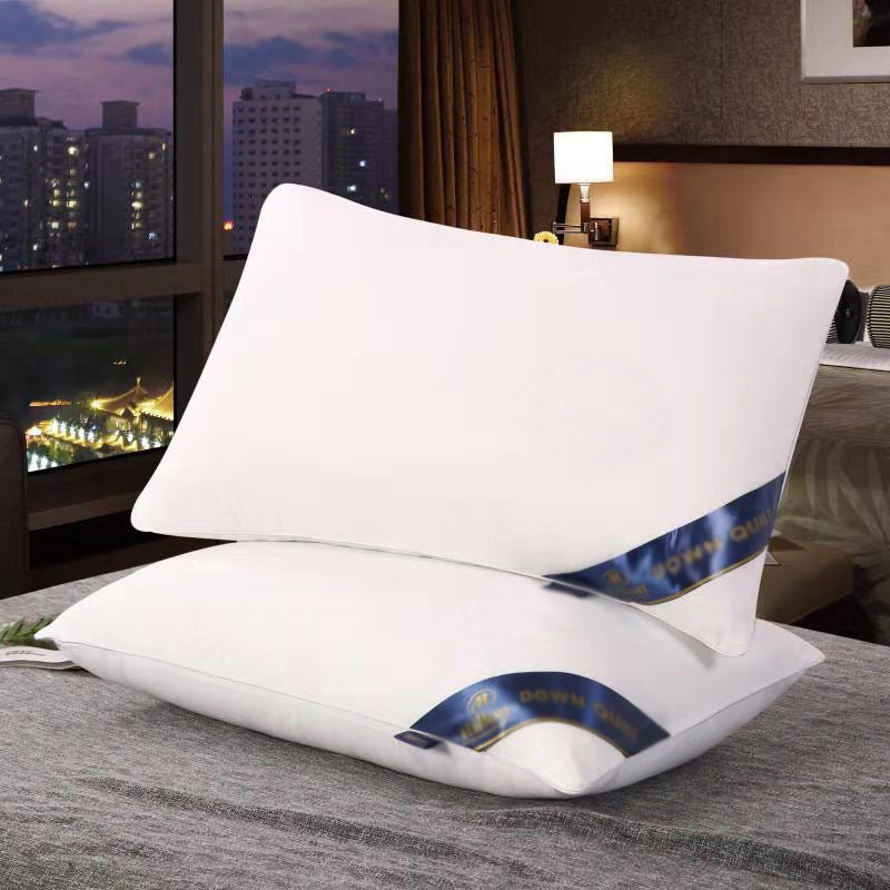 Medium Profile Standard Size Luxury Hotel Pillow for Ultimate Comfort White