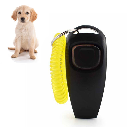 Dog Whistle and Clicker Training Tool for Effective Pet Training Black