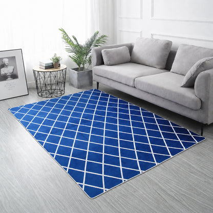 XL Extra Large 300 x 200 Rug Easy-Care Carpet Mat Blue