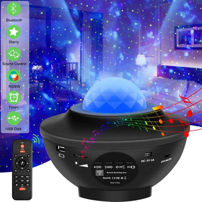 Starry Night LED Projector Lamp Bluetooth Speaker Night Light for Kids and Adults