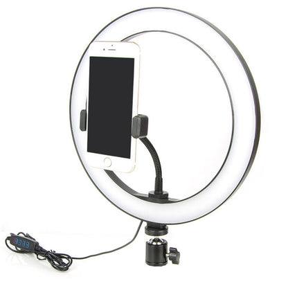 12" LED Large Ring Light with Adjustable Tripod and Phone Holder for Perfect Selfies