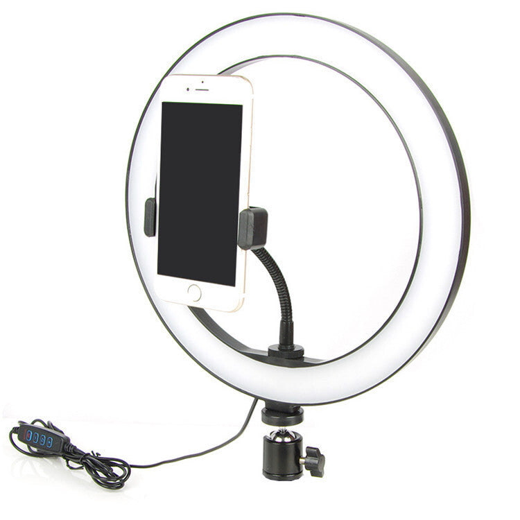 10" LED Ring Light with Adjustable Tripod and Phone Holder for Perfect Selfies