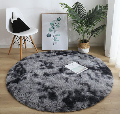 2m Infinity Round Shag Rug Soft Cozy Charcoal Grey