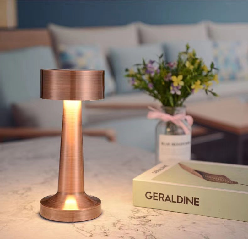 Cordless Touch Sensor LED Table Lamp Rose Gold