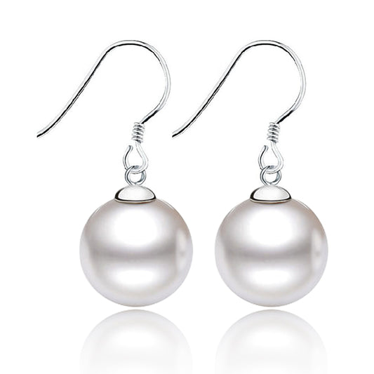 Elegant Sterling Silver Pearl Drop Earrings