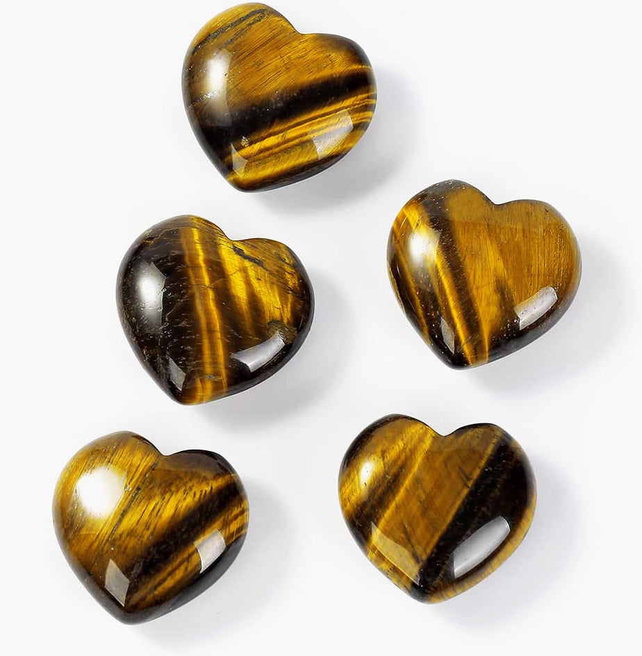 Tiger Eye Heart Stone Crystal Natural Healing Gemstone