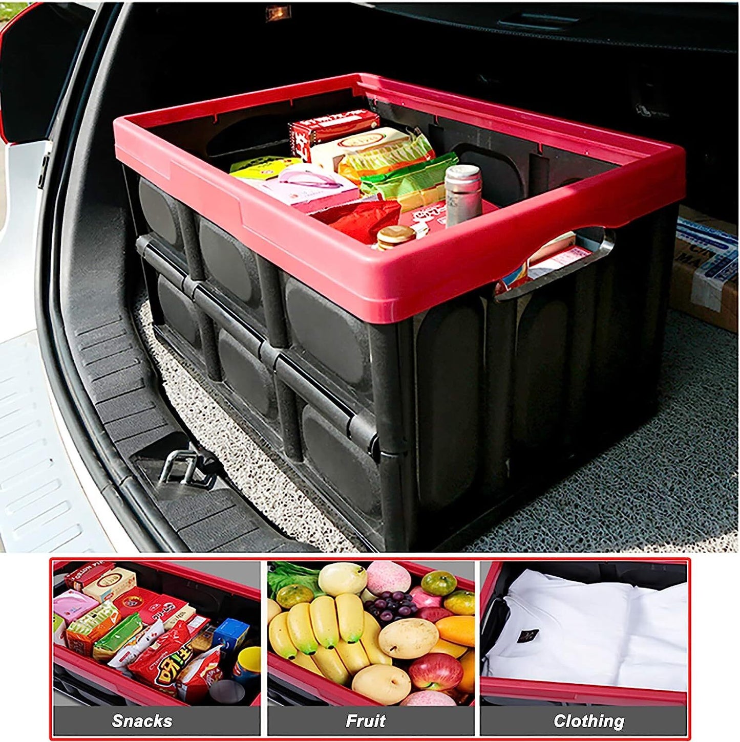 55L Folding Storage Organizer Box for Home and Office