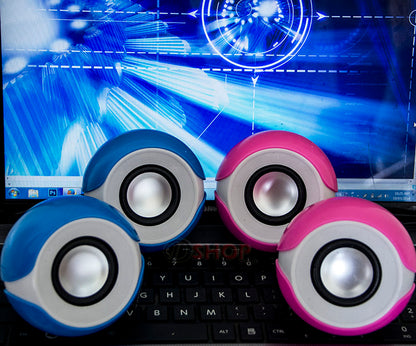 Portable Mini Stereo USB Computer Speakers Pink