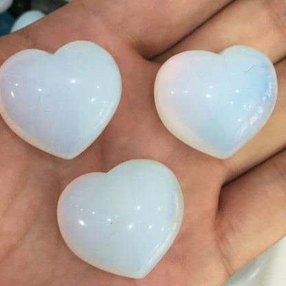 Heart Shaped Opal Stone Crystal Natural Gemstone for Healing and Love