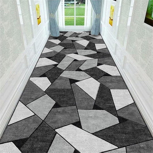 80 x 300 Rock Hallway Runner Area Rug Easy-Care Carpet Mat