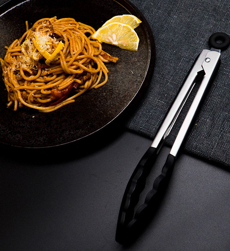 35cm Large Good Grip Silicone Stainless Steel Kitchen Tongs