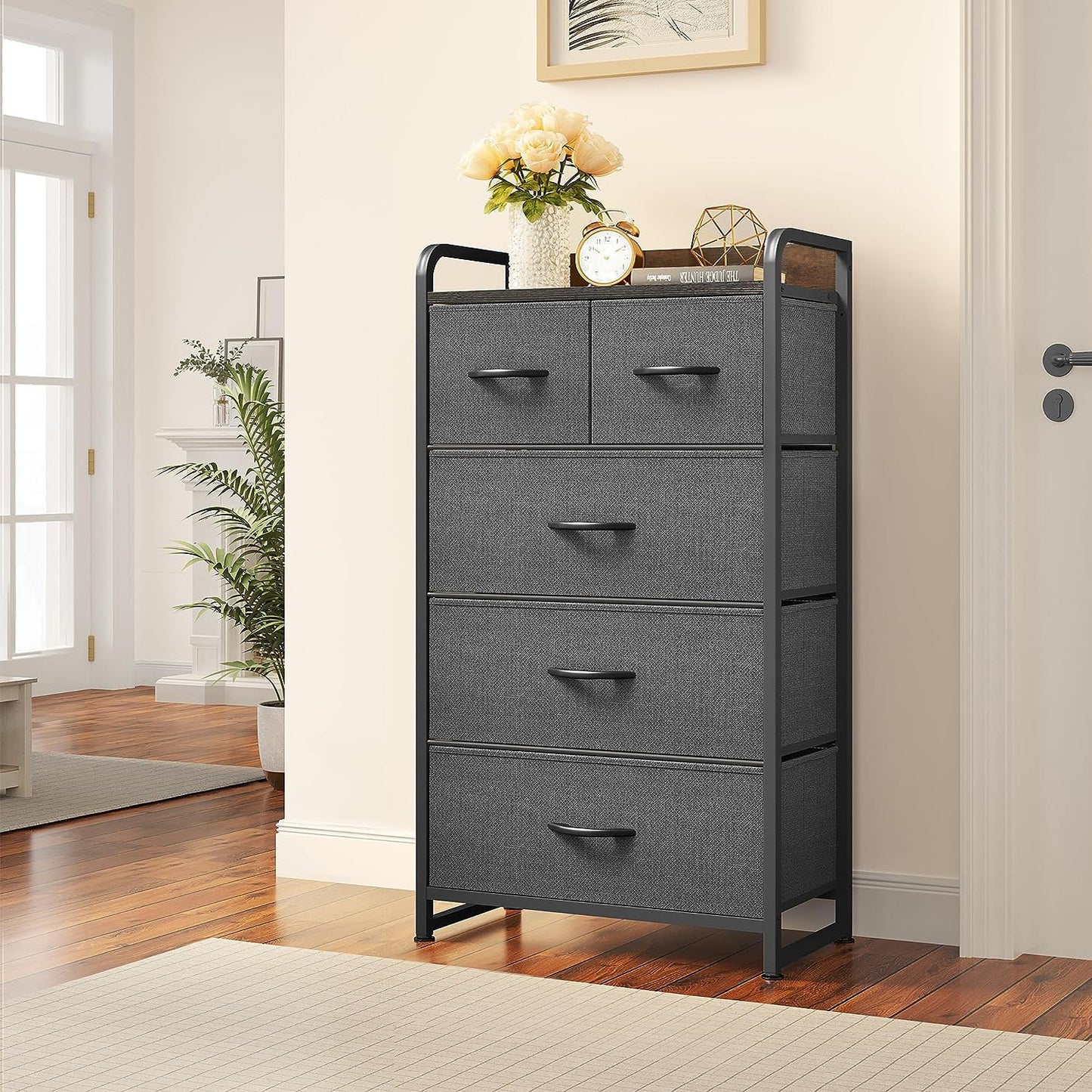 5-Drawer Dresser Chest of Drawers Storage Organizer Unit for Bedroom