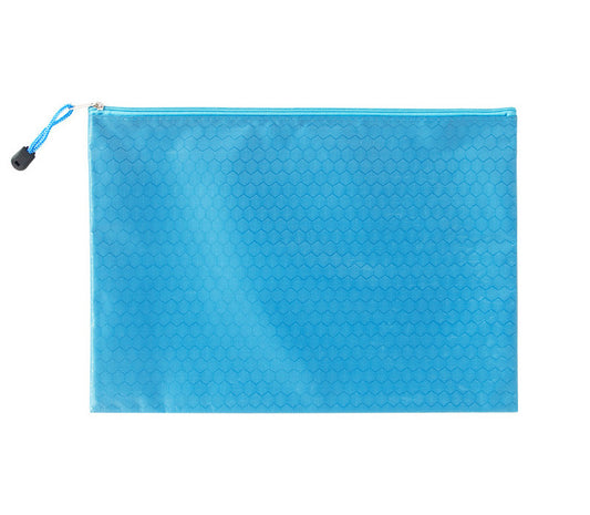 A4 Waterproof Document Organizer File Bag Pencil Case Stationery Holder Blue