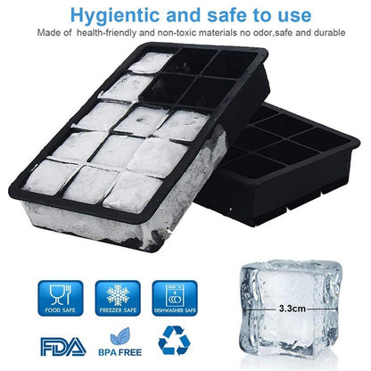 15 Grid Cube Silicone Ice Tray for Perfect Ice Cubes