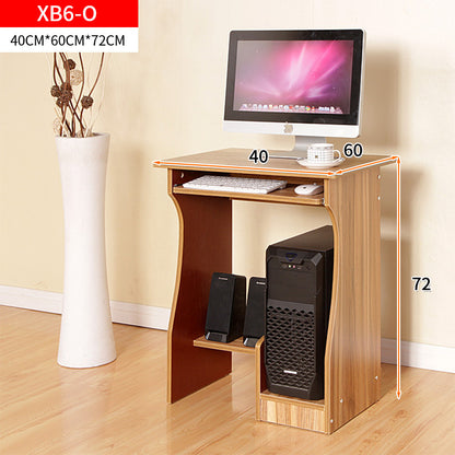 Large Essential Computer Desk with Shelves Oak Finish