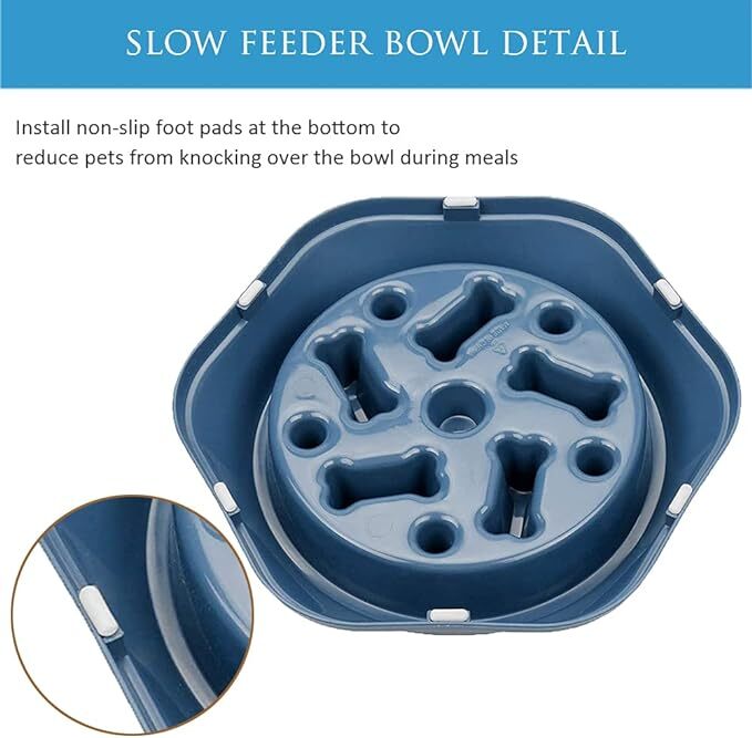 Interactive Slow Feeder Healthy Eating Dog Bowl for Pets