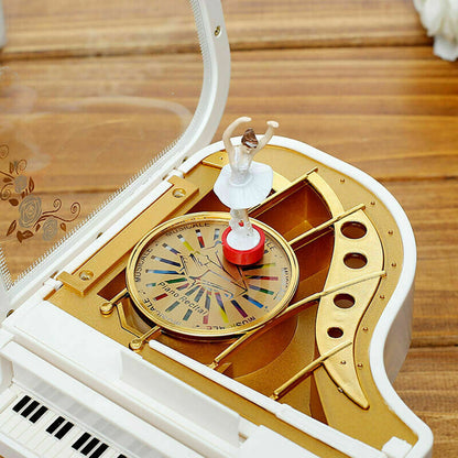 Elegant Classic Piano Dancing Ballerina Music Box