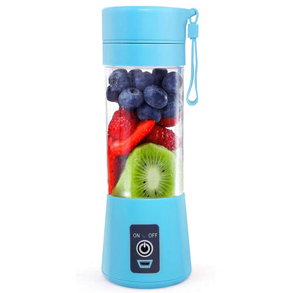 Portable Mini Smoothie Maker Glass Juicer Blender Blue