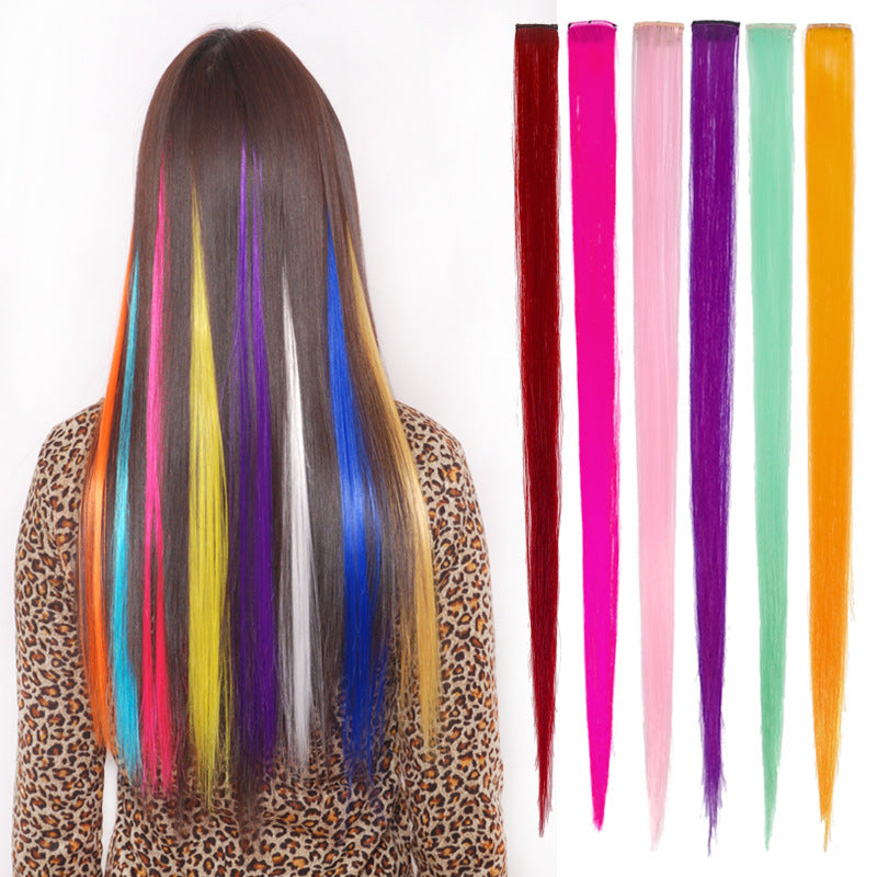 Vibrant Royal Purple Instant Clip In Hair Extension Highlight