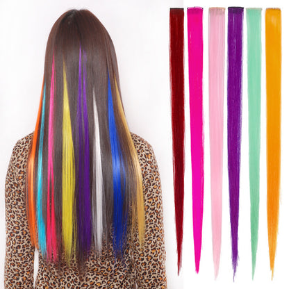 Vibrant Clip In Hair Extension Highlight Candy Pink