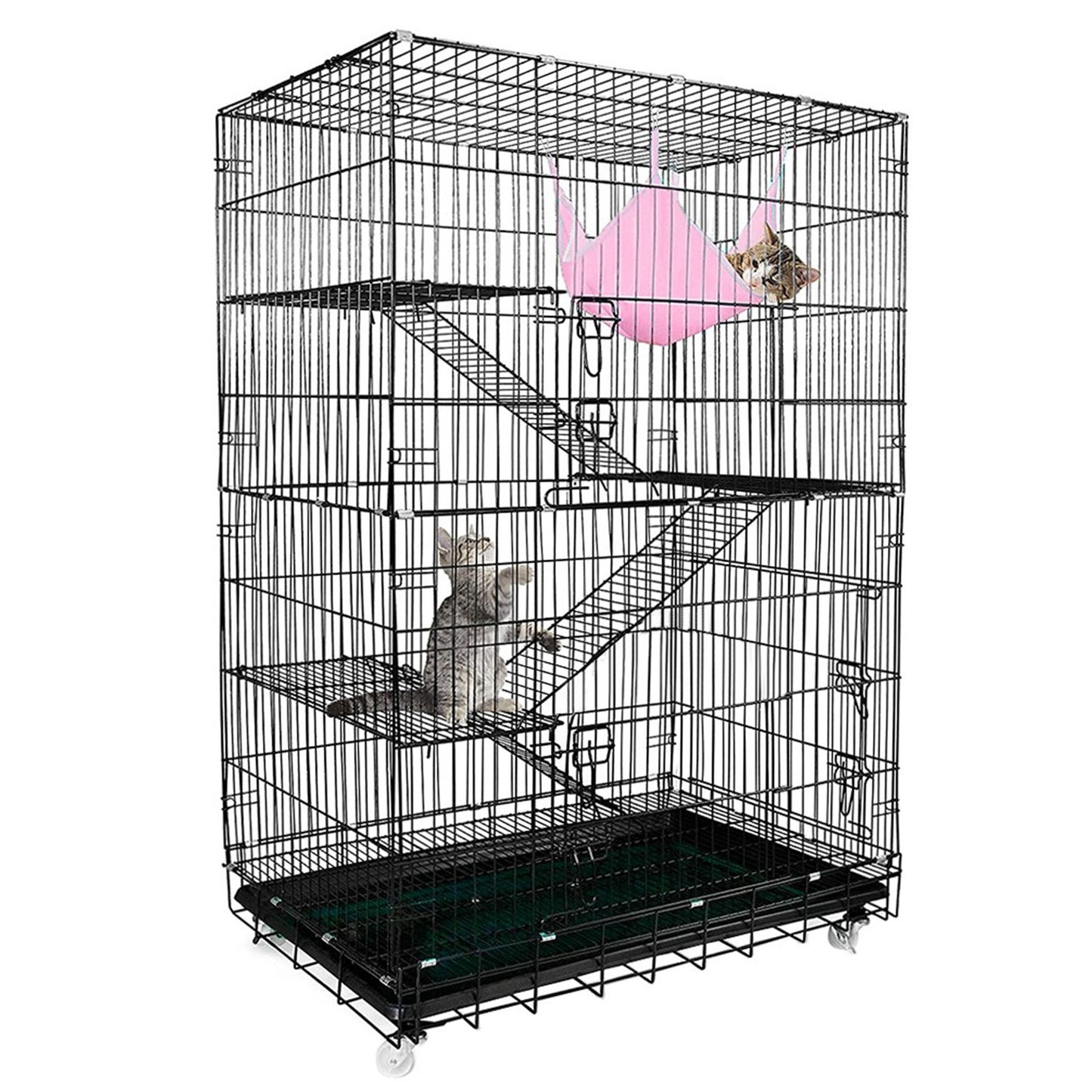 XL Large 4 Tier Cat Bird Cage Playpen Exercise Crate for Pets