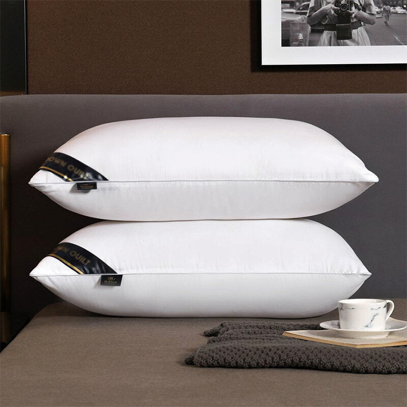 Medium Profile Standard Size Luxury Hotel Pillow for Ultimate Comfort White