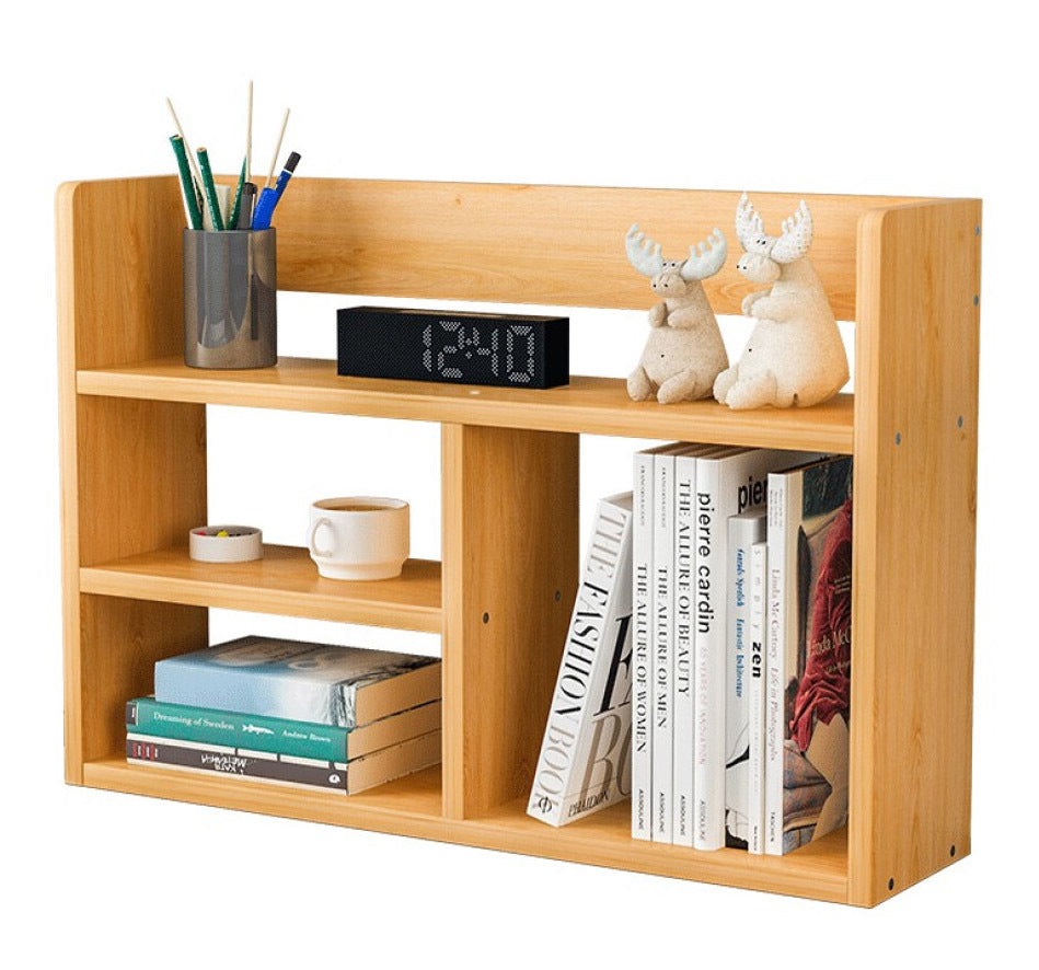 Oak Desk Hutch Storage Shelf Unit Organizer for Home Office