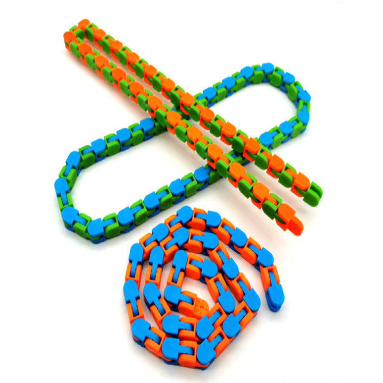 24 Link Wacky Track Snake Puzzle Fidget Toy for Stress Relief and Focus