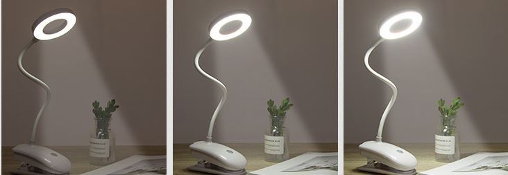 Ultra Bright LED Ring Light Desk Lamp with Adjustable Clip for Perfect Lighting