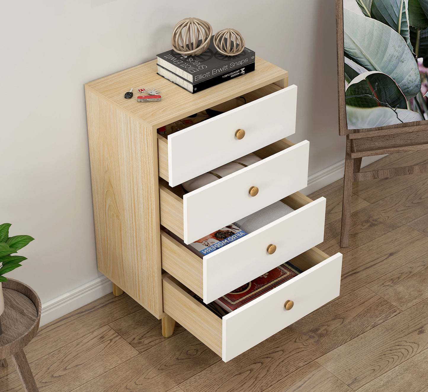 Tallboy Chest of Drawers Modern White Storage Solution